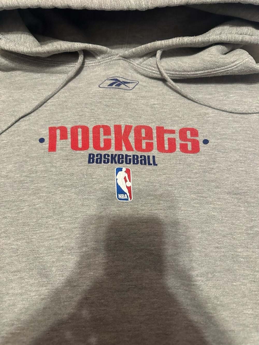 Rare Vintage Reebok NBA Houston Rockets Basketball Gray Pullover - Picture 2 of 4